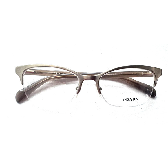 PRADA VP 60P MA1-1O1 PALE GOLD EYEGLASSES 50-17-140 - Picture 1 of 4